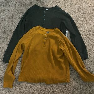 2 Pack Old Navy Henley Long Sleeves
